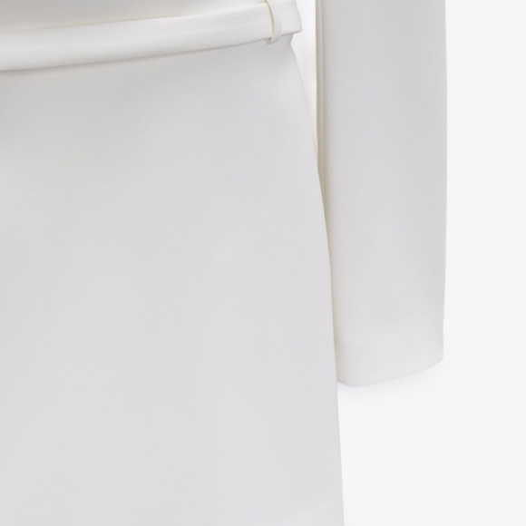 NWT Zara White Belted Blazer Mini Dress - Picture 10 of 11
